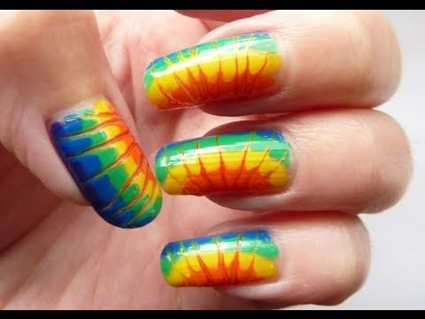 Rainbow Summer Sunburst Needle Drag Nail Art Tutorial Howto Hd Video Rainbow Summer Sunburst Needle Drag Nail Art Tutorial Howto Hd Video