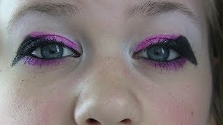 Crazy pink and black - makeup tutorial