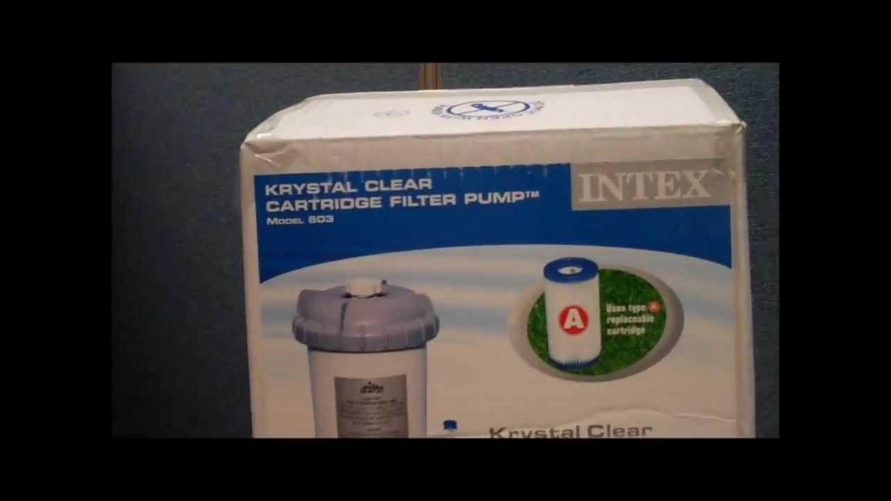 Intex Krystal Clear Model 603, 530 gph pump and filter combo - YouTube