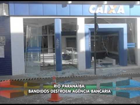 Bandidos destroem agência bancária em Rio Paranaíba