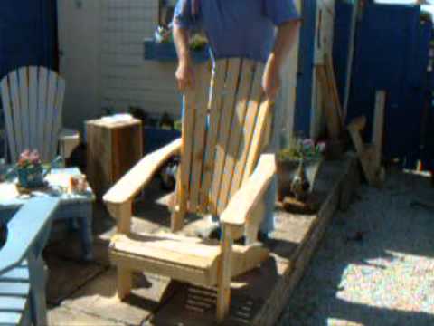 Cobwobbler Crafts: Veritas Folding Adirondack chair - YouTube