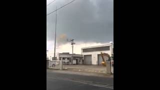 Then it was filming in front of a lightning strike