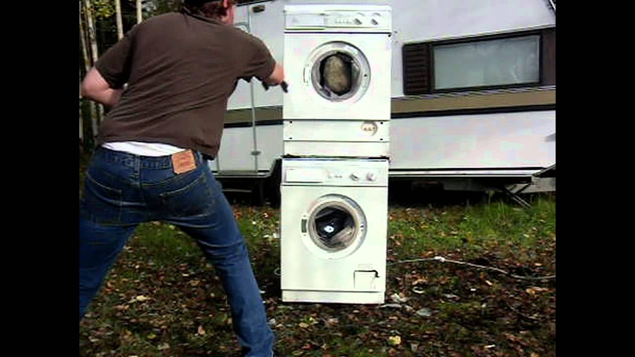 Washing machine destruction, part 1 YouTube
