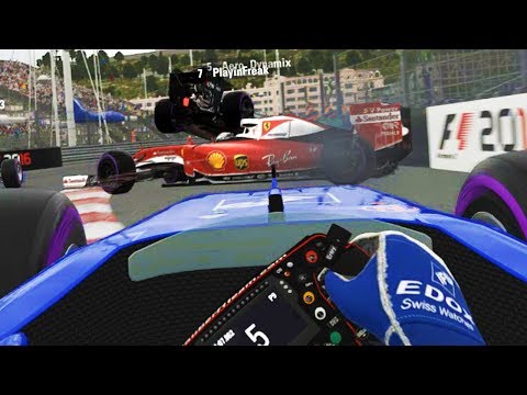 FULL SIMULATION AT MONACO ENDS BADLY - F1 Game Online Funny Moments