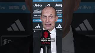 Allegri's reaction after Juve draw | #Shorts