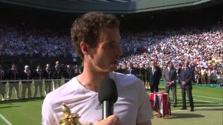 Andy Murray's Championship Winning Speech at Wimbledon 2013