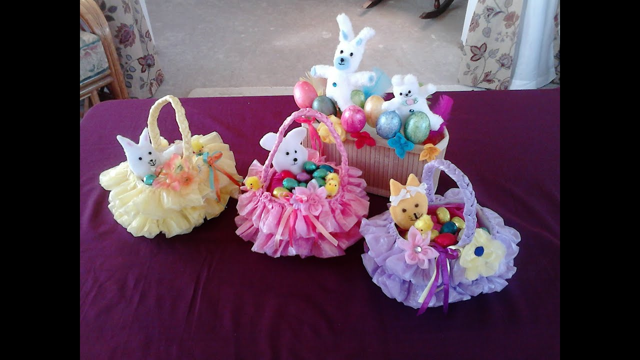 Amazing Easter Basket - crafted from recycled plastic bag and bottle