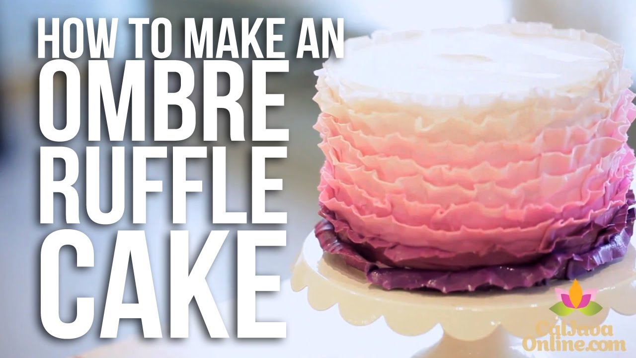 an   how a ruffle Ombre Cake  YouTube make  make  cake Tutorials to How buttercream Cake to Ruffle