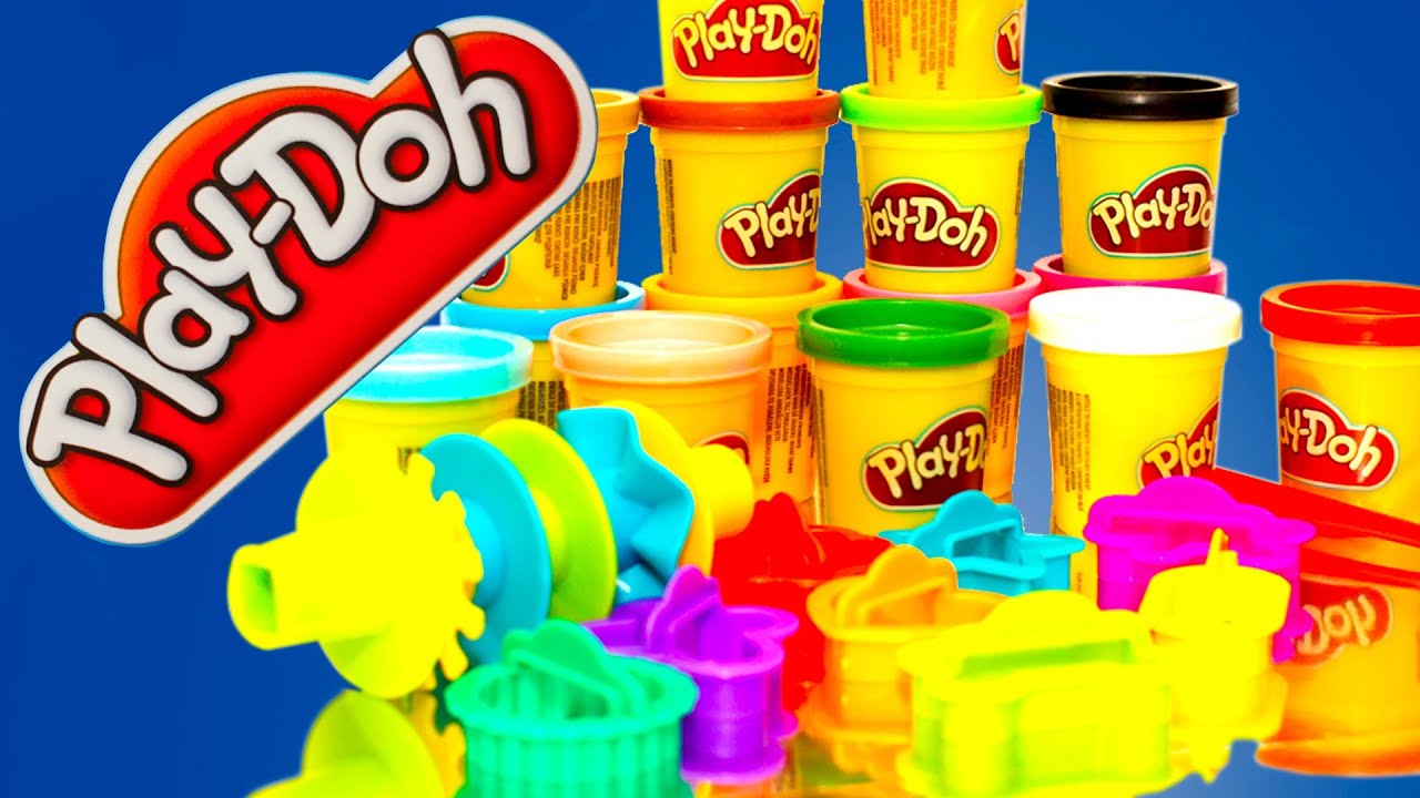 Play Doh 18 Mega Pack Colors Playdough 16 Accessories Unboxing Play-Doh