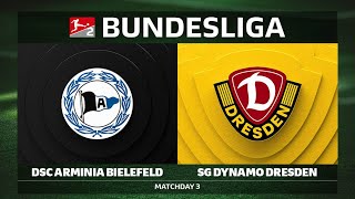DSC Arminia Bielefeld vs. SG Dynamo Dresden | Matchday 3 — Bundesliga 2 2025/26