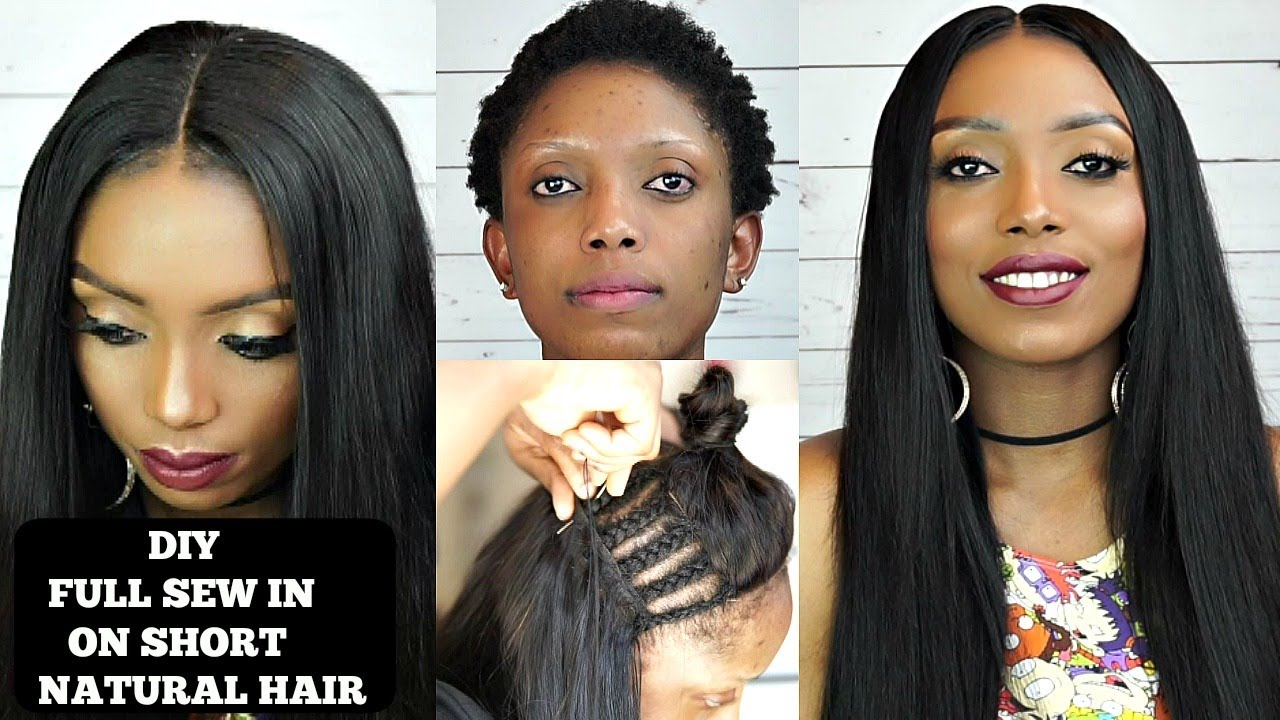 How To Sew Weave In Short Hair
