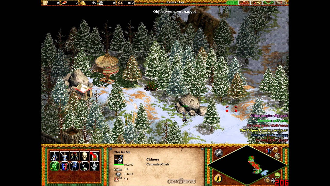 AOE2 Custom Scenario gameplay - "Prints in the snow..." - YouTube