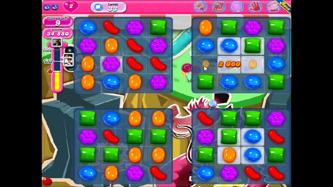 Candy Crush Saga Level 33 - YouTube