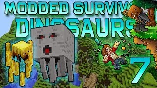 Minecraft: Modded Dinosaur Survival Let's Play w/Mitch! Ep. 7 - NETHER, GHASTS, & BLAZES!