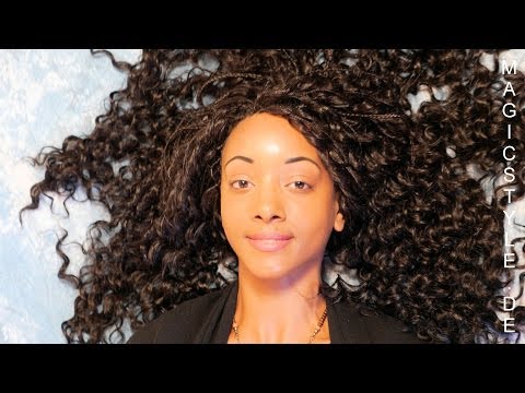 knotless box braids with curly ends