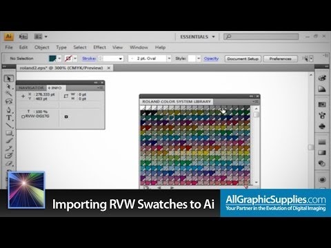 Importing Roland Versaworks Swatches Into Adobe Illustrator - YouTube