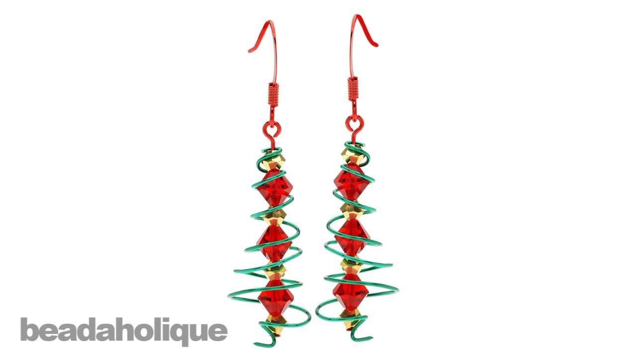 how to make a wire spiral christmas tree earring youtube how to make a wire spiral christmas tree earring youtube