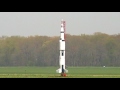 Saturn V scale model rocket launch 480p