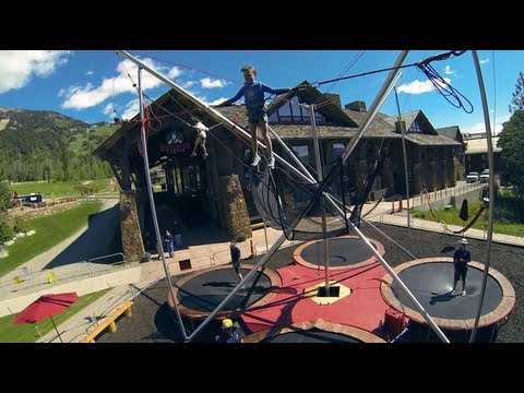 Bungee Tramp and Rock Wall at Jackson Hole