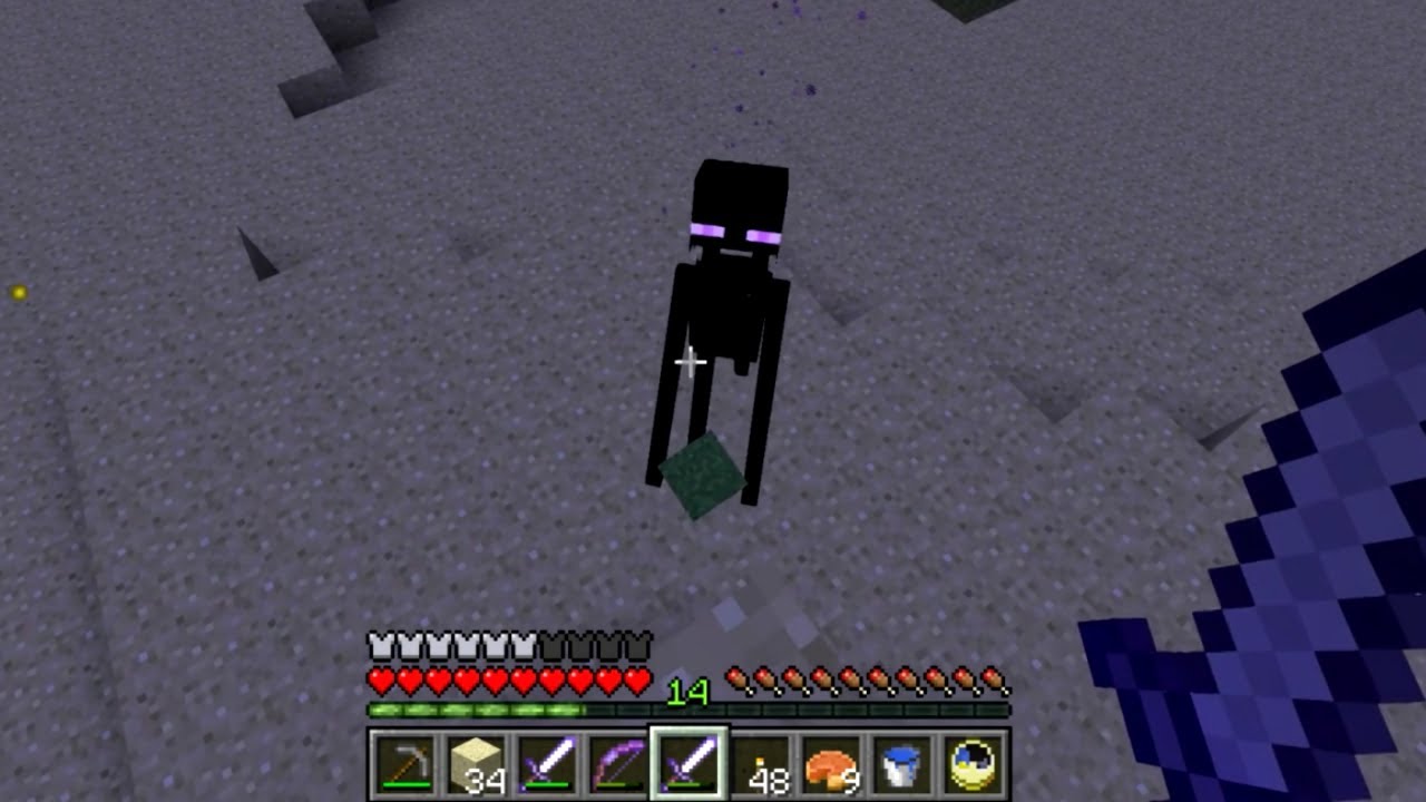 Minecraft Getting Ender Pearls quickly by hunting Endermen in the