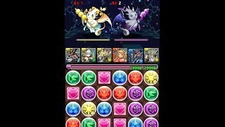 パズドラ ツインリット 降臨！天国と地獄(ゼウスPT) ノーコンクリア攻略動画