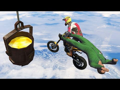 GTA 5 Epic Motorcycle Ragdolls pt.1 (Euphoria physics Funny moments)