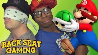 BEATING MARIO BLINDFOLDED PT 2 (Backseat Gaming)