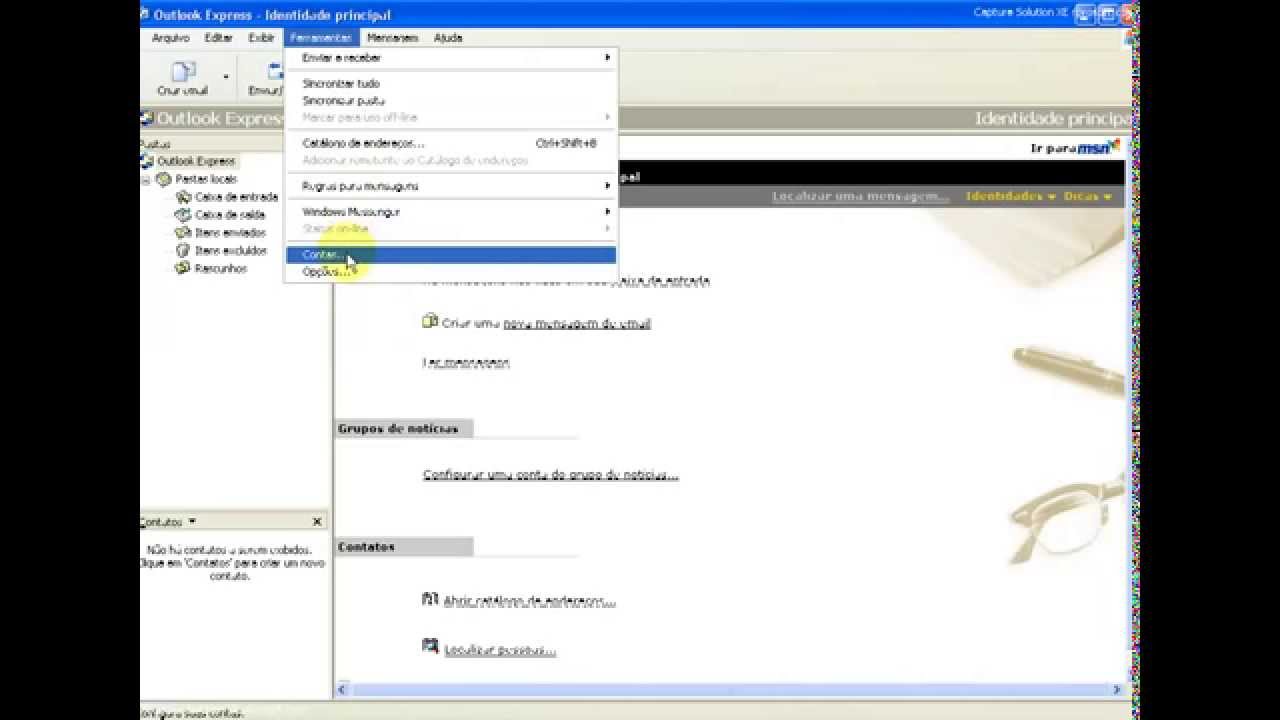 Alterando porta SMTP Outlook Express! - YouTube