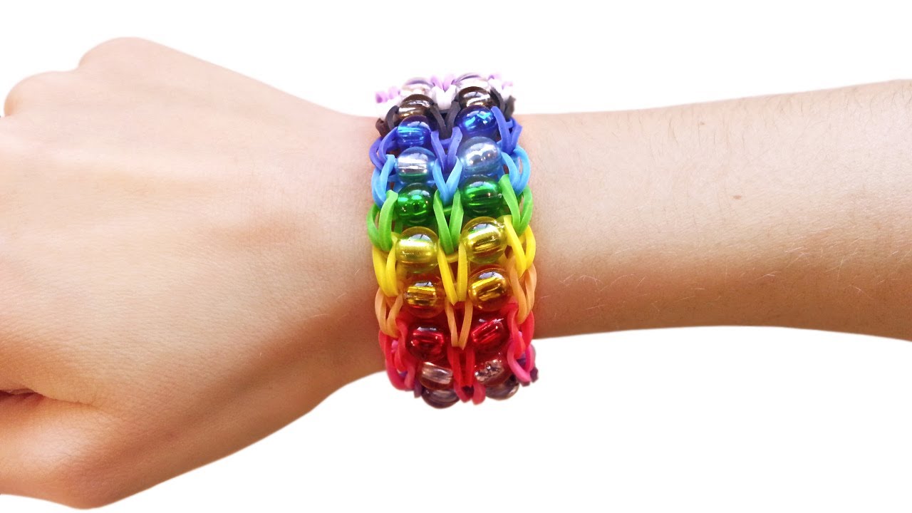 Youtube Tutorial Loom Bands | loom bands v tutorial braccialetto elastici con perle Youtube Tutorial Loom Bands | loom bands v tutorial braccialetto elastici con perle