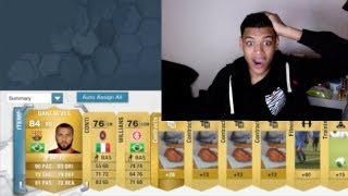 Fifa 14 MASSIVE PACK OPENING WITH DANI ALVES!!!! - Ultimate Team