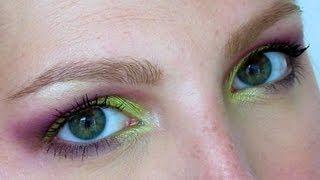 Letní Zeleno fialové Líčení / Summer Green and Purple Eye Makeup Tutorial