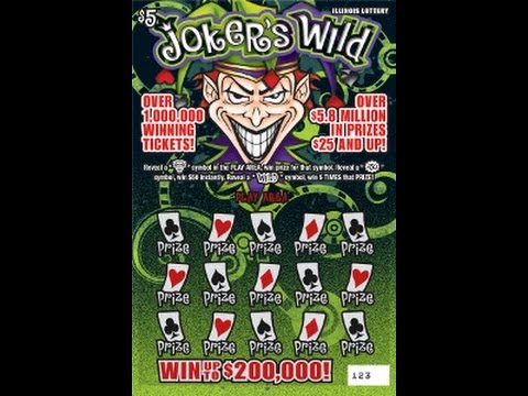 *NEW* Illinois Lottery "Joker's Wild" Scratch Off Ticket 