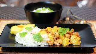 GEBRATENE GARNELEN mit ANANAS | kalorienarm, Low Fat