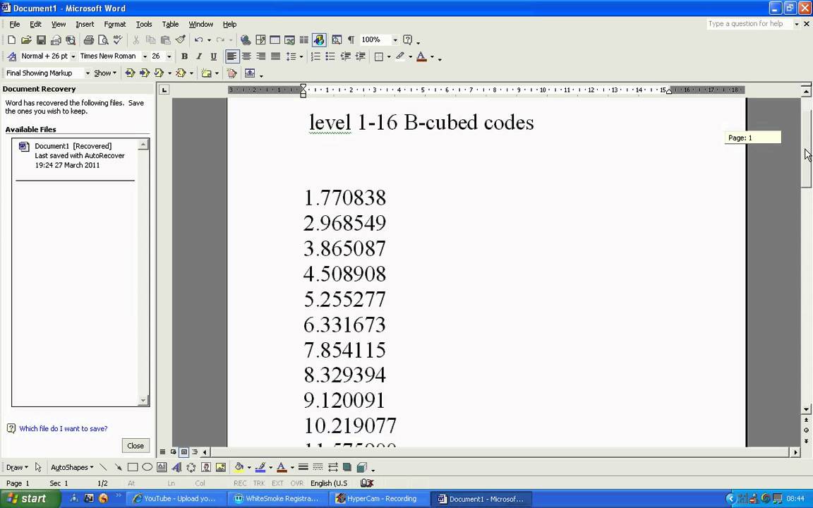 levels 1-16 B-CUBED codes - YouTube