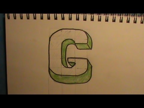 How to Draw the Letter G in 3D - YouTube