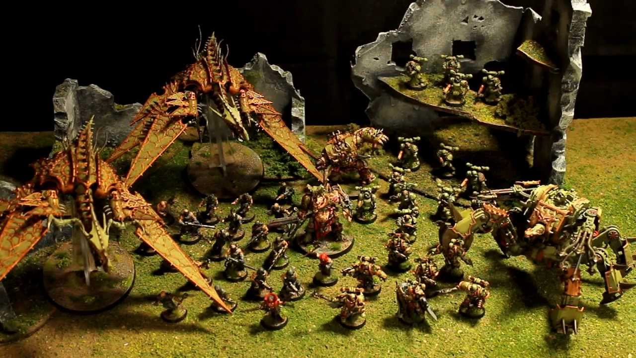 Warhammer 40k Chaos Plague Marine Army - YouTube