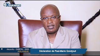 GABON / POLITIQUE : Déclaration de Paul-Marie GONDJOUT