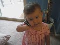 Hilarious! Baby talking on the phone