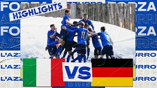 Highlights: Italia-Germania 2-2 - Under 19 (23 marzo 2022)