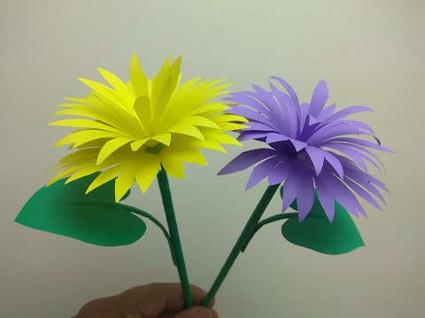 How to Make Beautiful Stick Flower Making Step By Step | Paper Craft Ideas.