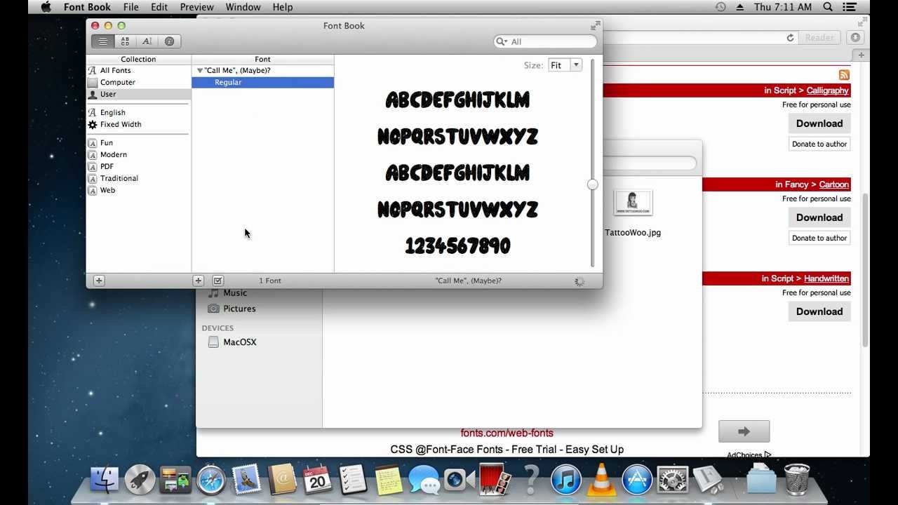 install font mac
