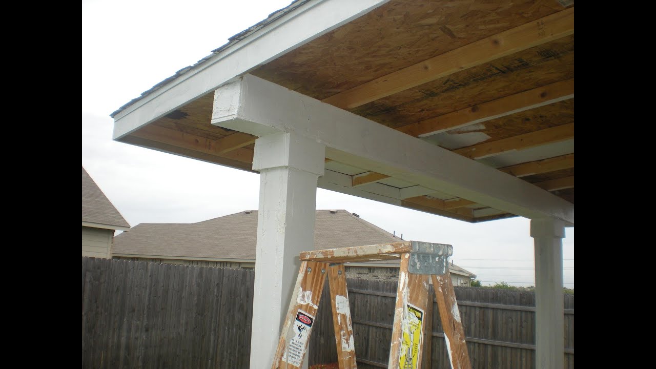 How to build a patio cover. pt 2 (Must see edition) - YouTube