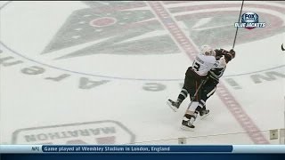 Francois Beauchemin open ice hit on Artem Anisimov