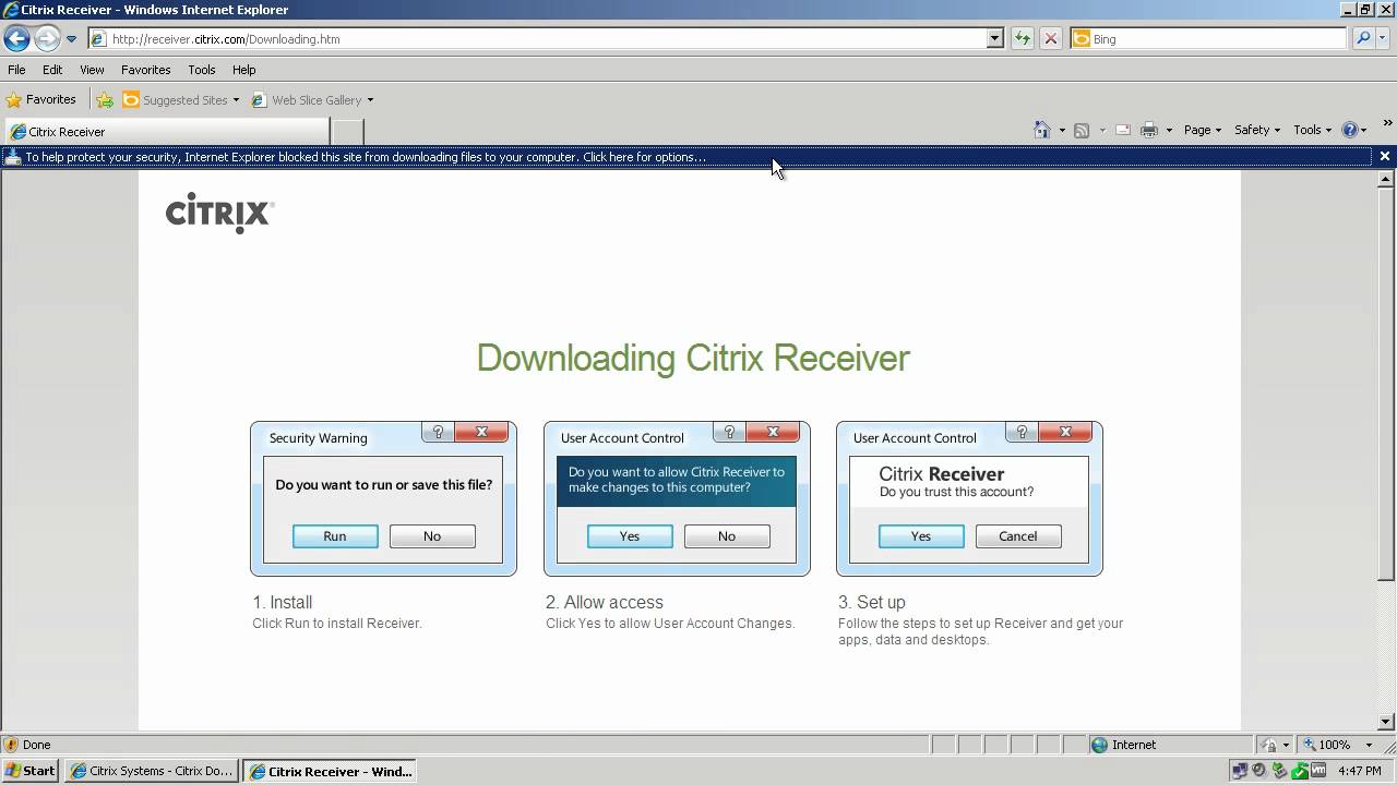 iNet - Tutorial - Citrix Receiver Installation - Windows XP - YouTube