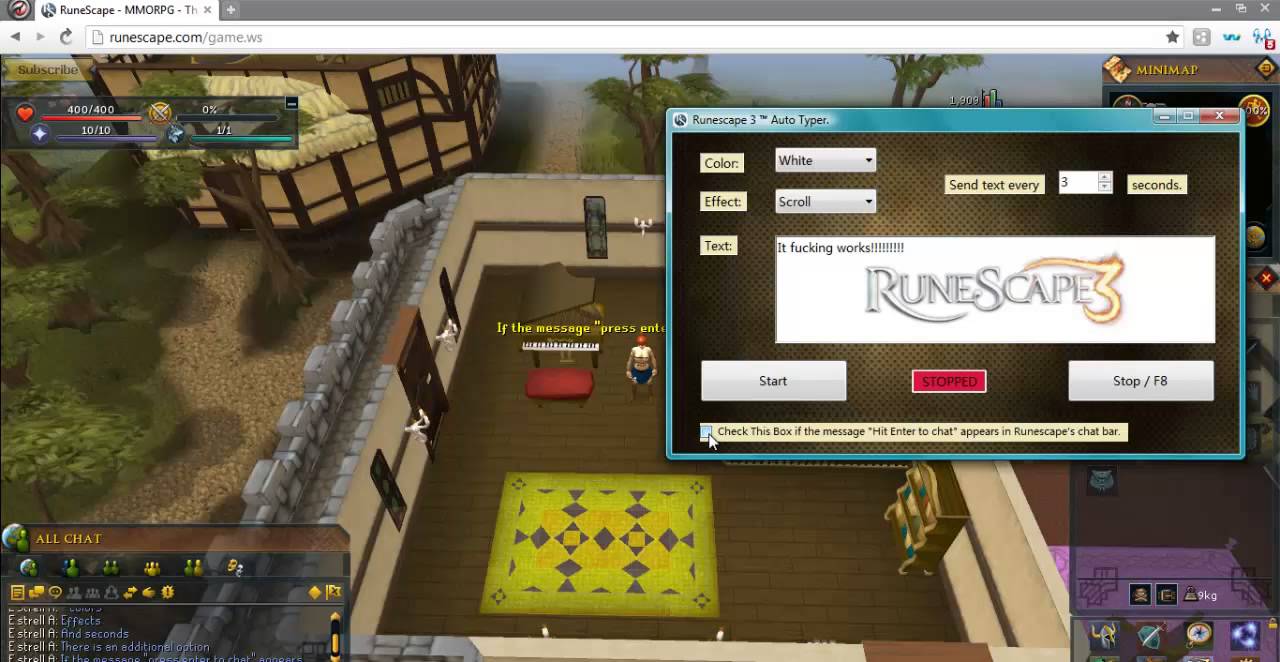 Runescape 3 Auto Typer [First One - Self made] - YouTube