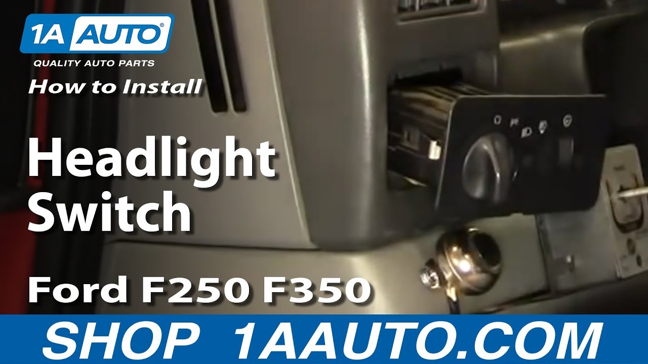 How To Install Replace Headlight Switch Ford F250 F350 01-04 1aauto.com 