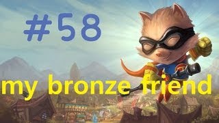 my Bronze 5 friend #58 bronze game 8 AD TP ,Poison duo 원딜트페,독 듀오 (League of Legends)