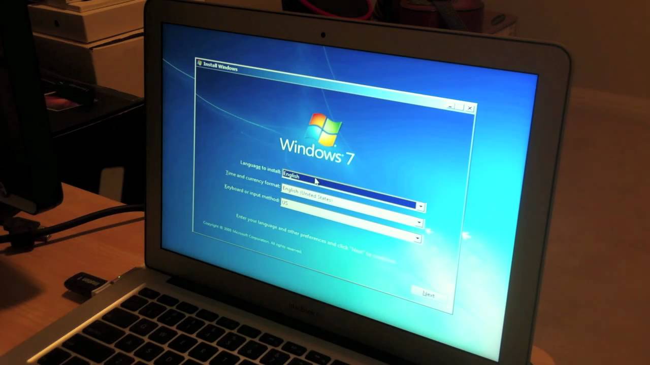 installing windows on mac book pro