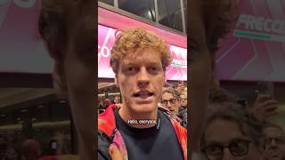 Here to support the Rossoneri: Jannik Sinner 🔥🎾?? | #shorts