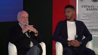 Aurelio De Laurentiis e Juan Jesus relatori al convegno "L'Italia è un paese razzista?"